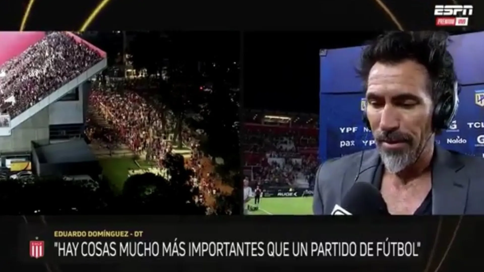 Eduardo Domínguez destacó el gesto de Boca tras la suspensión del partido ante Estudiantes