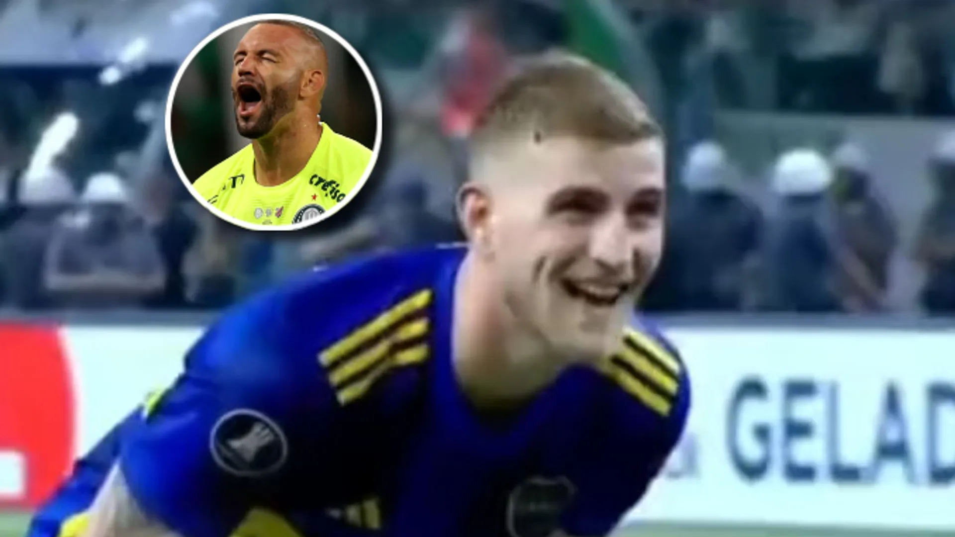 Nicolás Valentini en Boca vs. Palmeiras