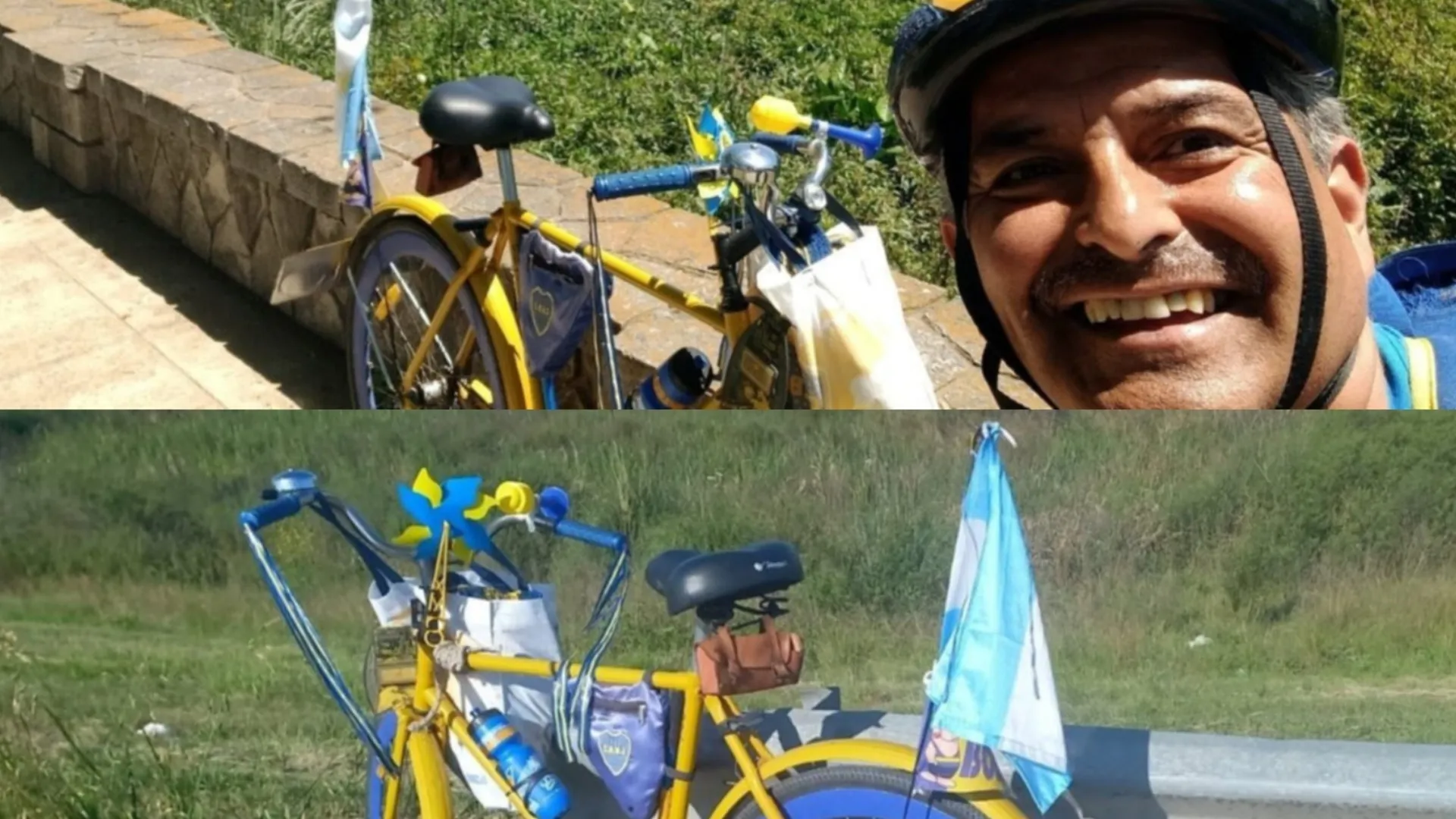 La historia del hincha de Boca que va ¡en bicicleta! a Río de Janeiro para ver la final de la Libertadores