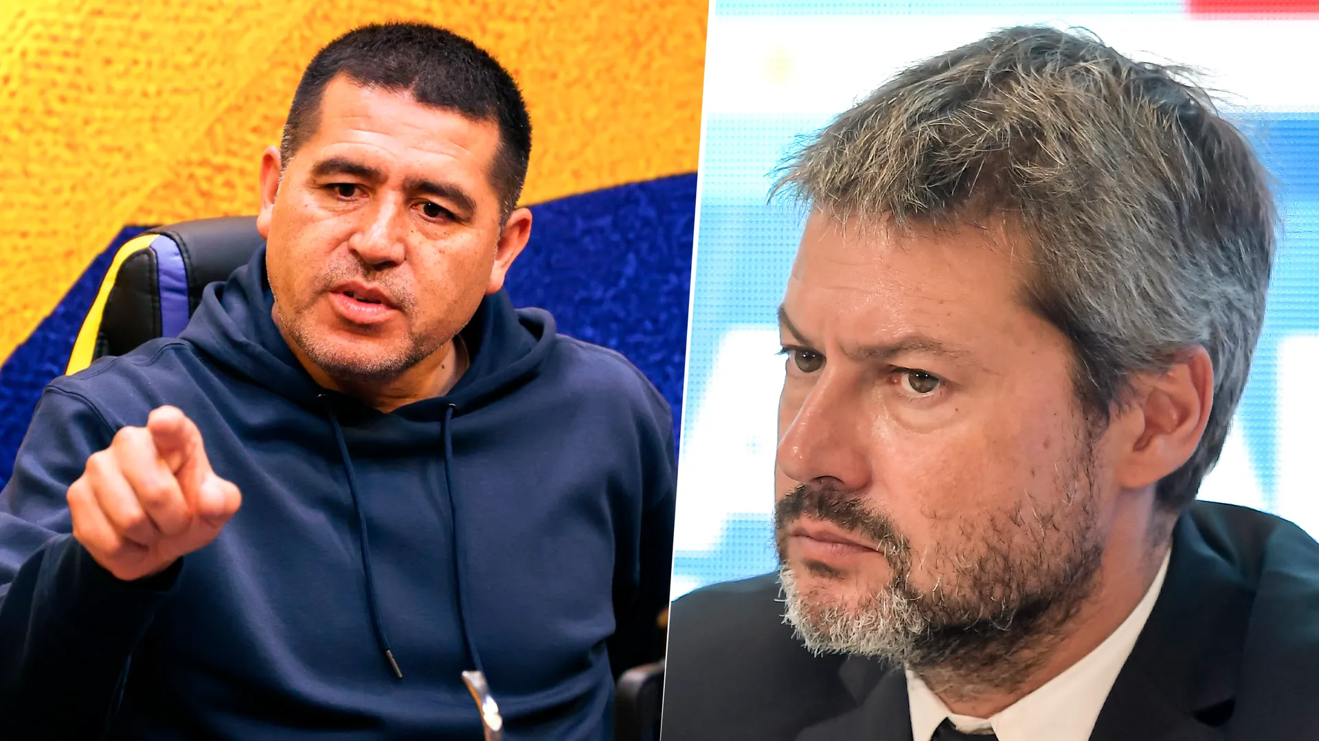 Juan Román Riquelme y Matías Lammens, ex presidente de San Lorenzo