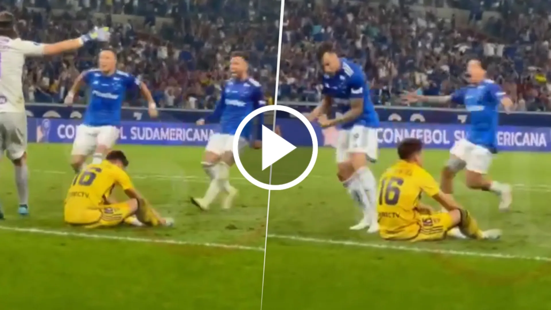 VIDEO | La desubicada burla de un jugador de Cruzeiro a Merentiel tras errar el penal