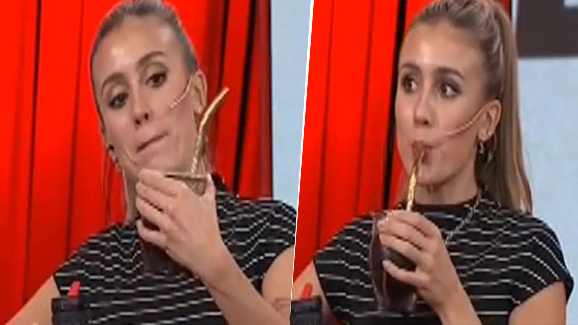 Morena Beltrán mostro su mate con las siglas de Boca