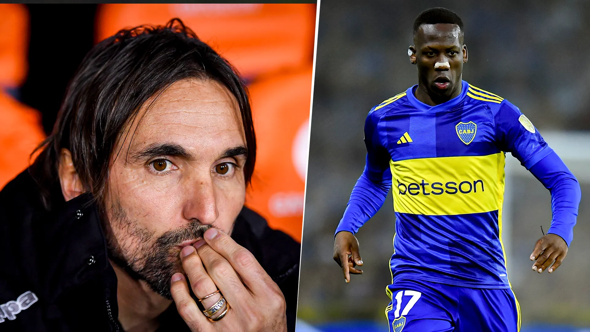 Diego Martínez y Luis Advíncula en Boca