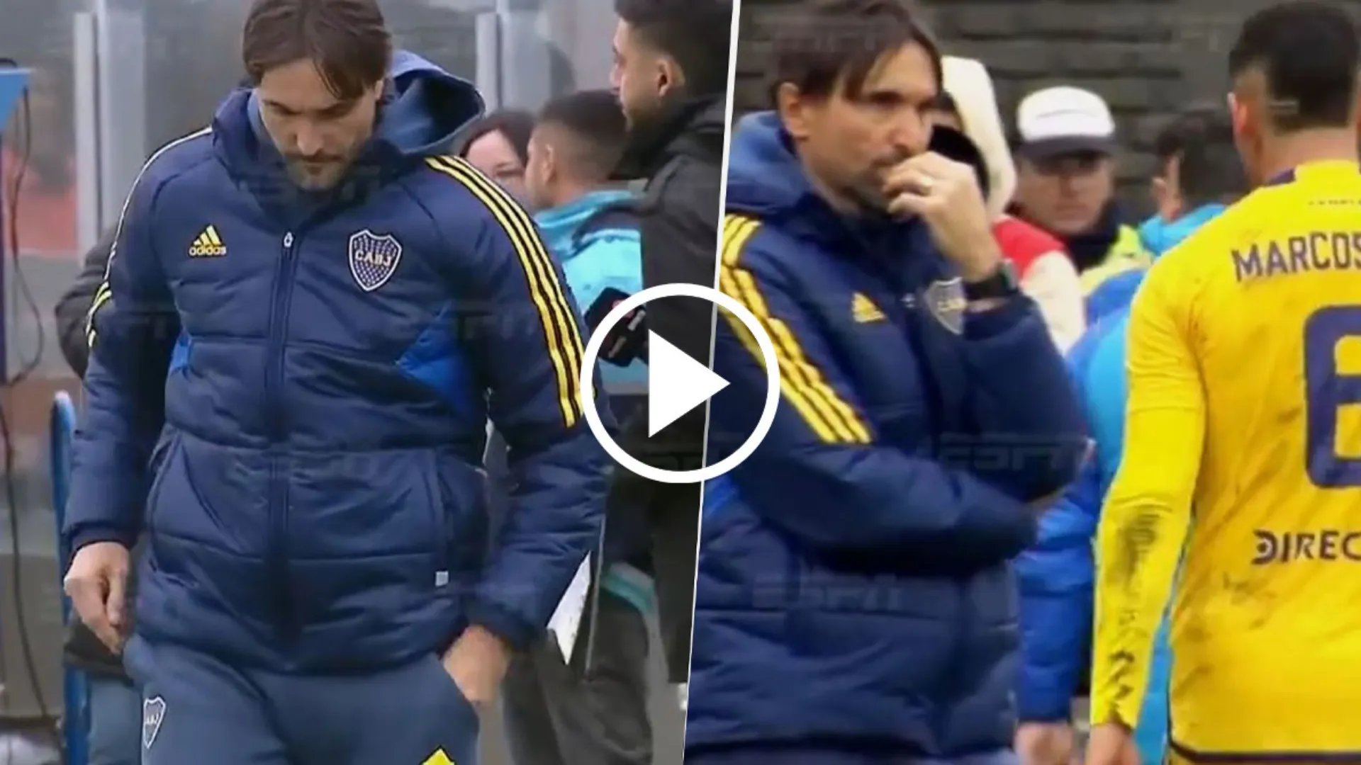 VIDEO | La reacción de Diego Martínez con Marcos Rojo tras su expulsión ante Platense