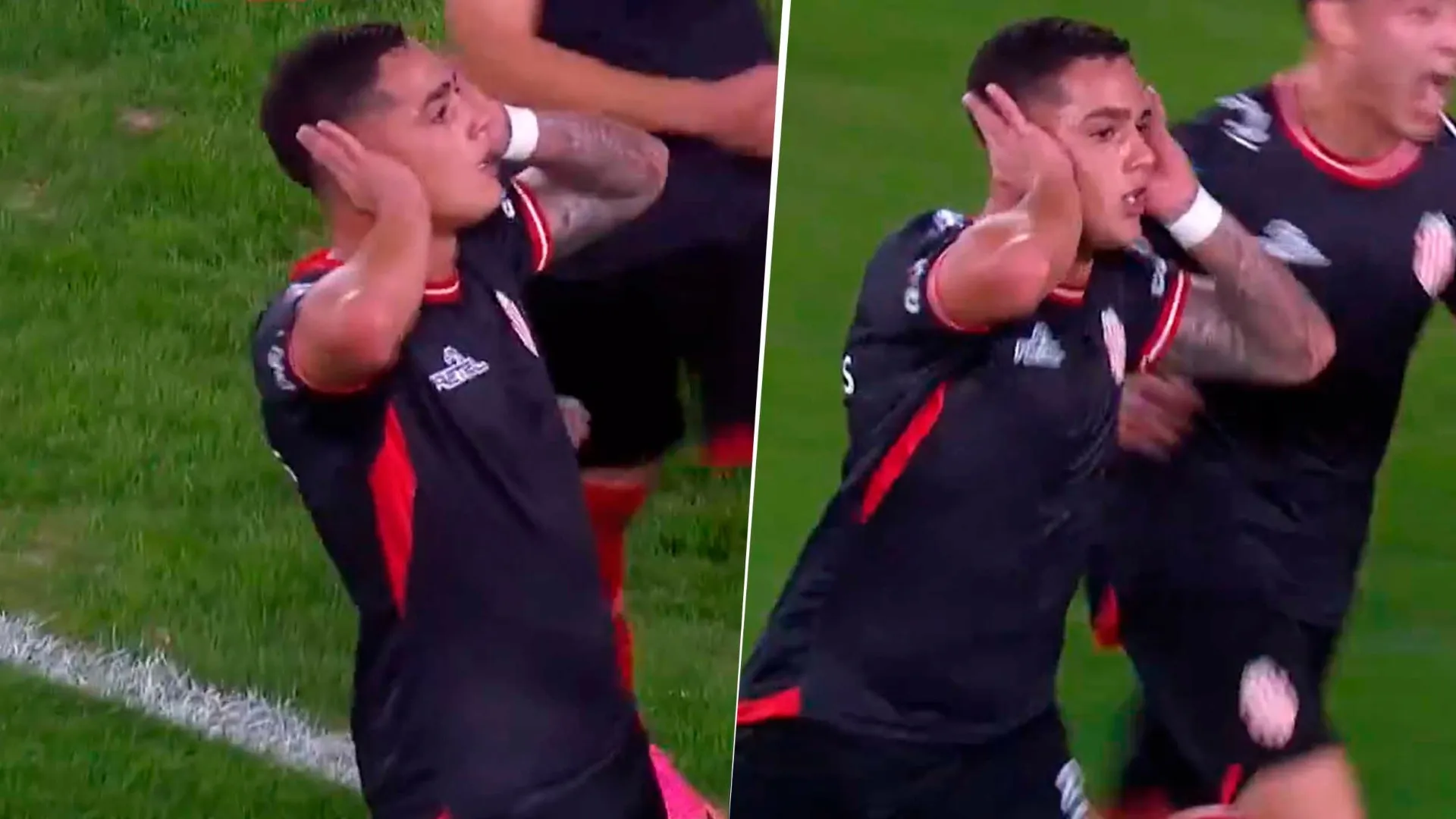 A lo Riquelme: el Toro Morales le convirtió a River y festejó haciendo el Topo Gigio