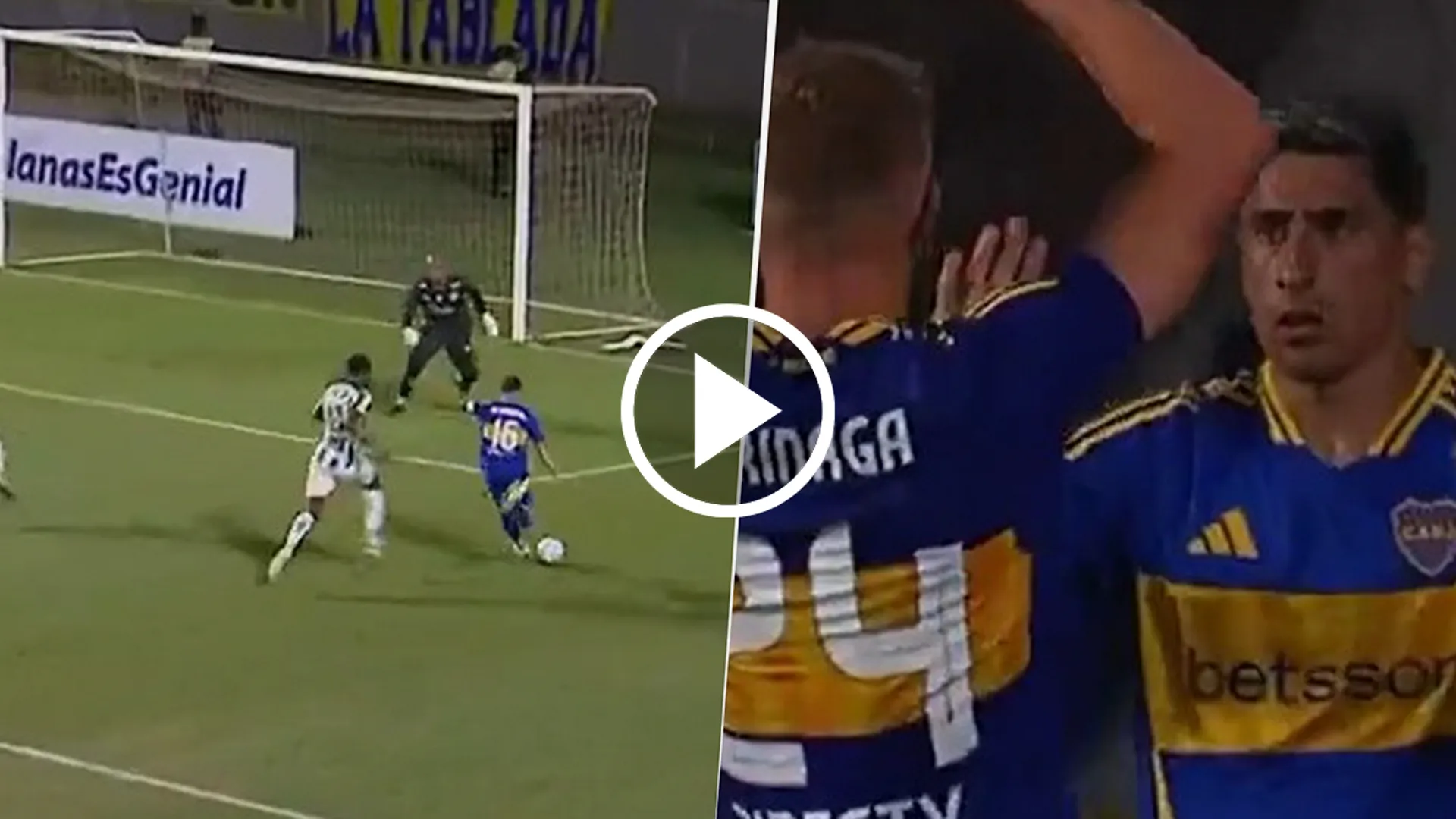 El gol de Merentiel para el 2 a 0 de Boca contra Juventude