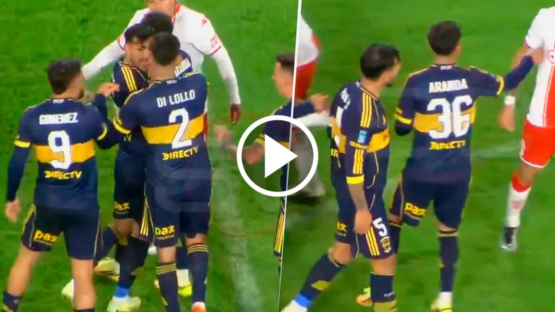 Paredes tuvo un minuto de furia contra los jugadores de Huracán y hasta terminó enojándose con Milton Giménez