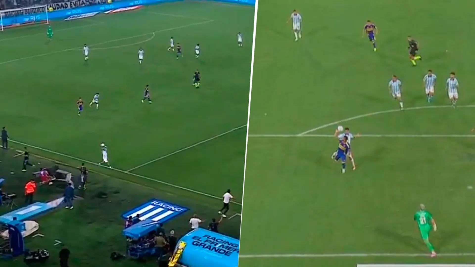 Boca reclamó por dos jugadas en el partido ante Racing: un penal y la jugada previa al primer gol
