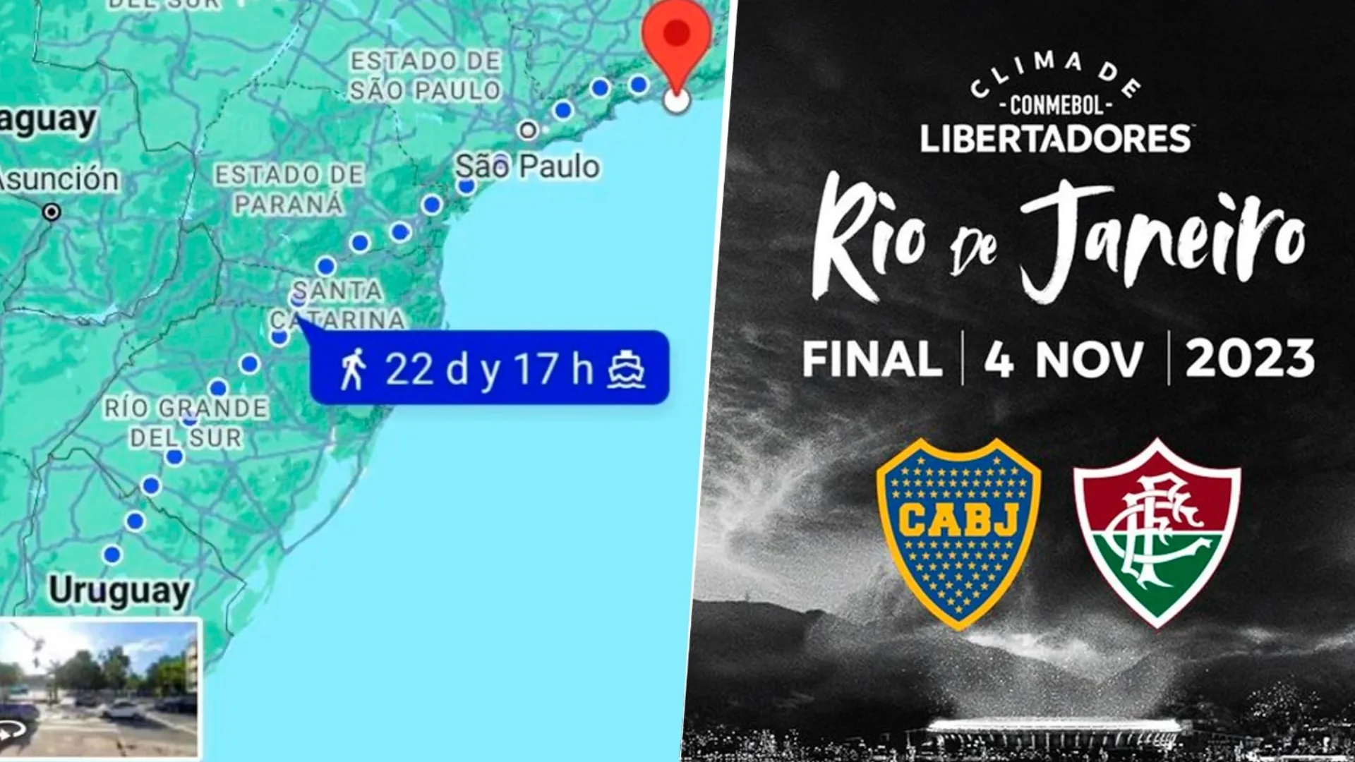 Caminando a Río: la historia del hincha de Boca que llegará a pie a la final de la Libertadores en el Maracaná