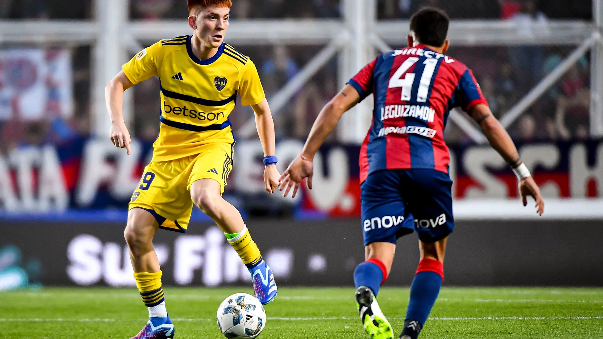 Valentin Barco en Boca vs. San Lorenzo