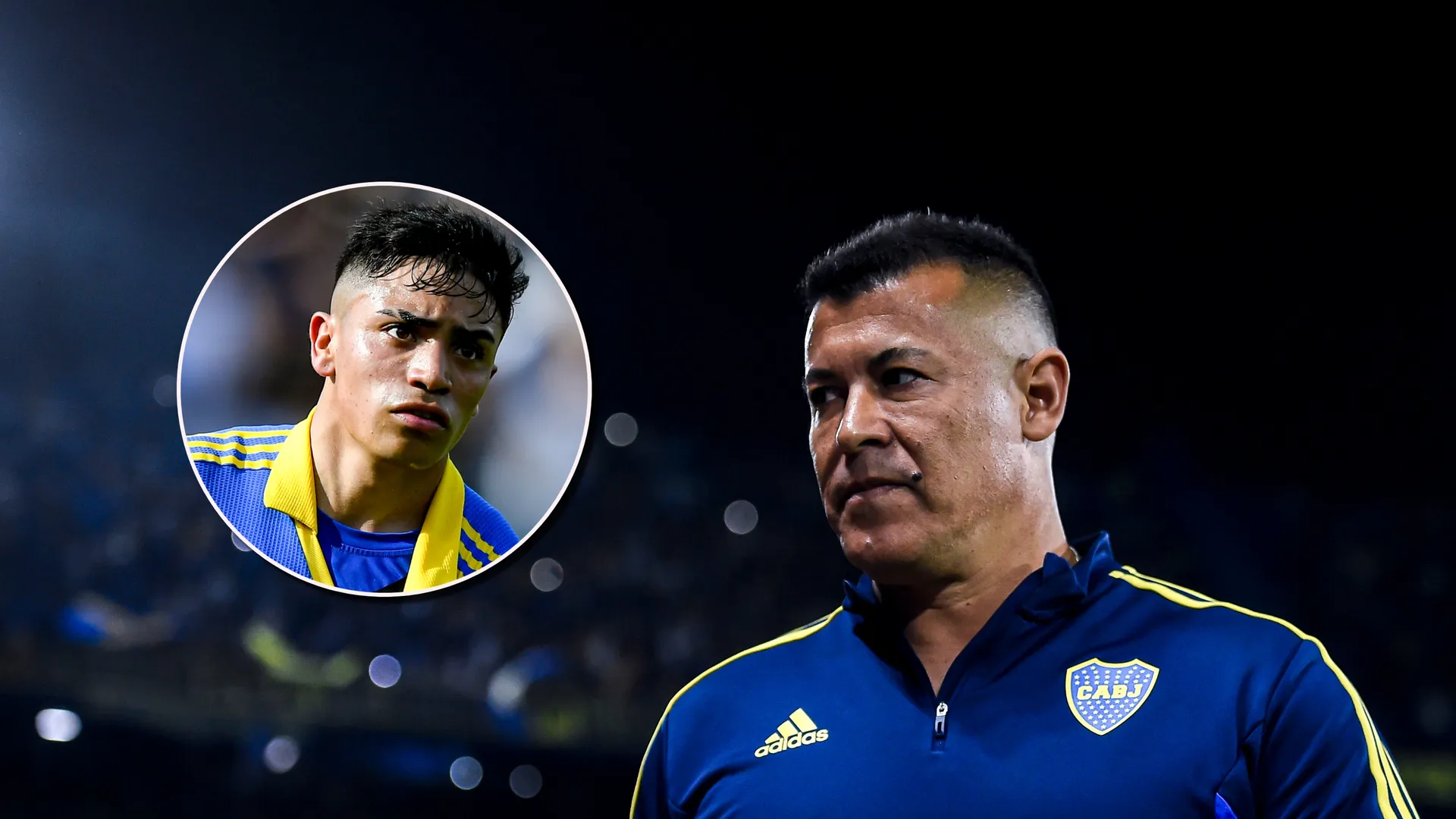 Jorge Almirón y Luca Langoni en Boca