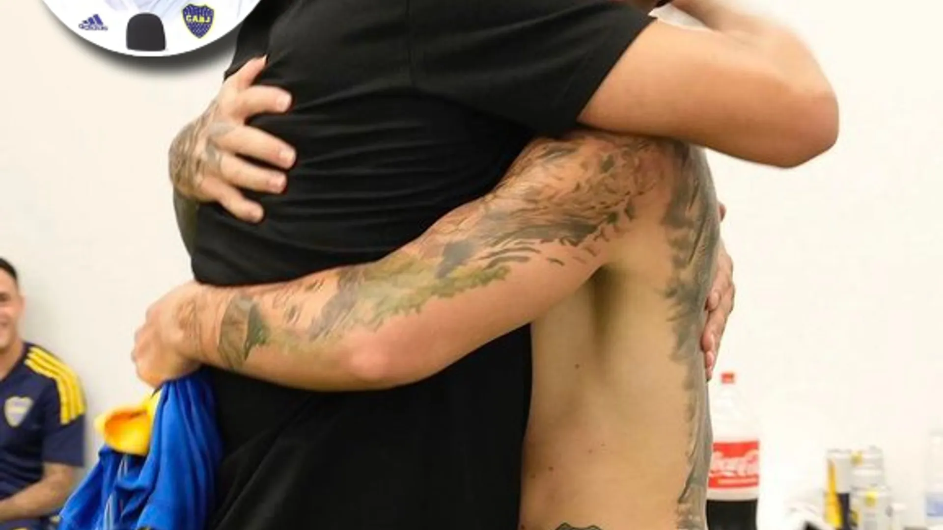 Juan Román Riquelme y Darío Benedetto
