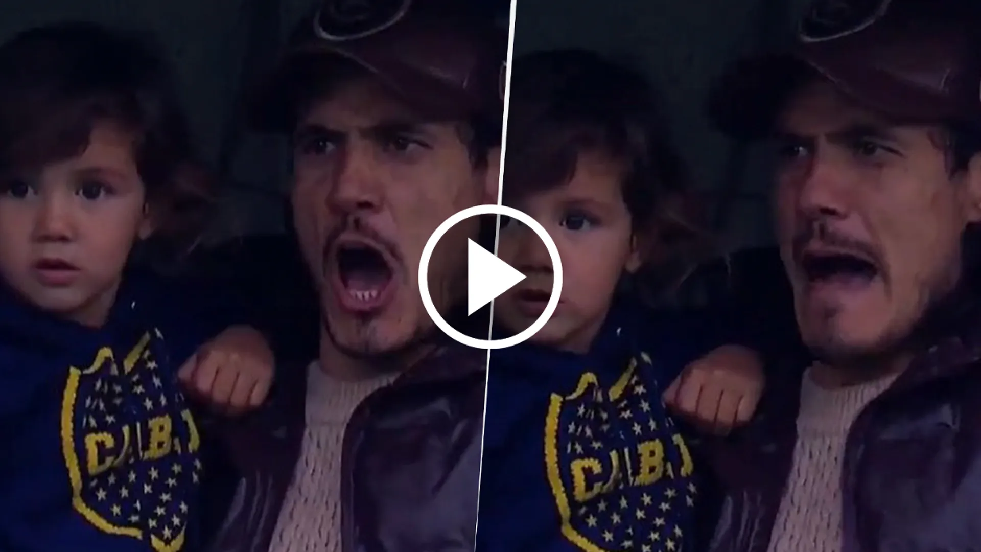 El grito de gol de Cavani al 1 a 1 de Boca
