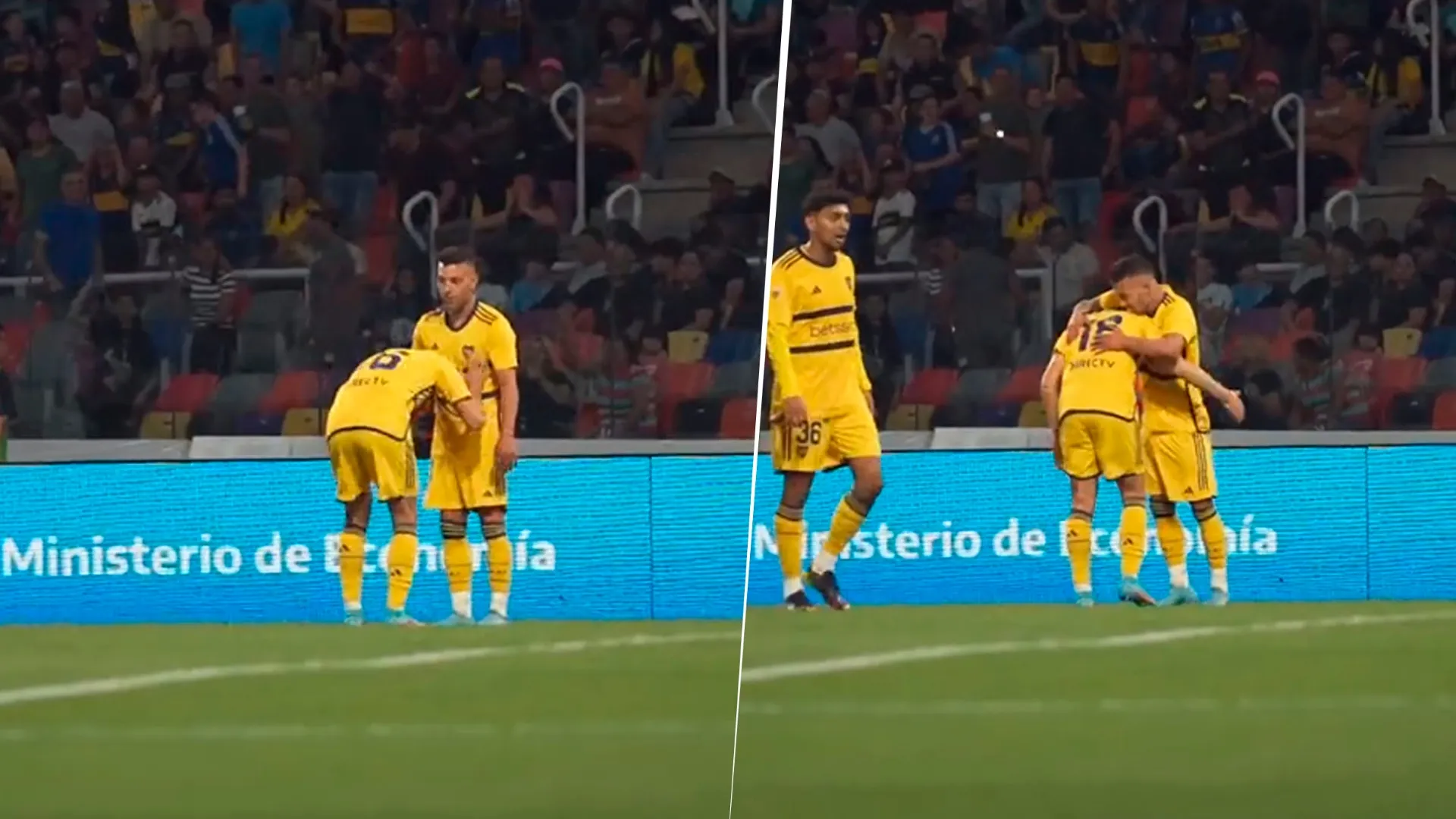 VIDEO | No se vio: el gesto de Merentiel a Janson tras el golazo del extremo de Boca