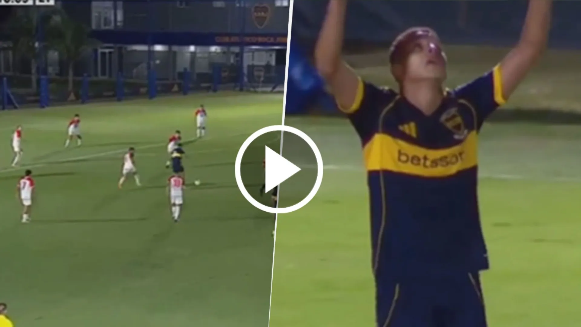 VIDEO | El golazo de Leonel Flores en la Reserva de Boca, con Úbeda en la platea
