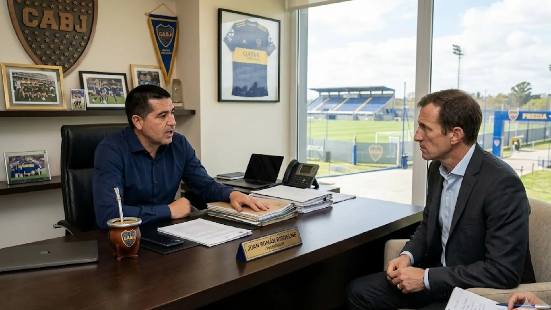Qué hablaron Juan Román Riquelme y Rodolfo Arruabarrena en su primera reunión en el Boca Predio