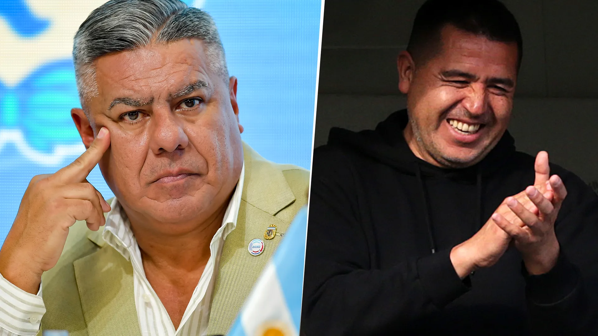 Claudio Tapia y Juan Román Riquelme