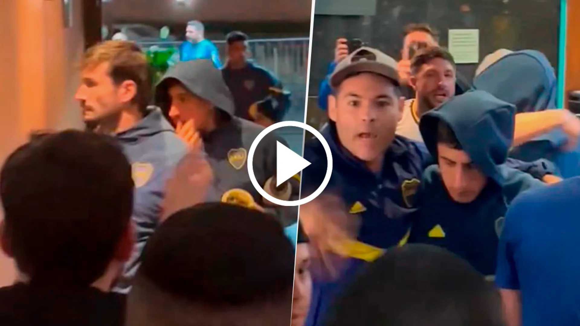 VIDEO | Así recibieron los hinchas de Boca a Merentiel en el hotel tras la eliminación: "¡Vamos, Bestia!"