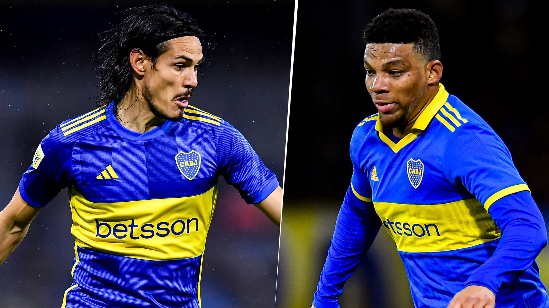 Edinson Cavani y Frank Fabra en Boca Juniors