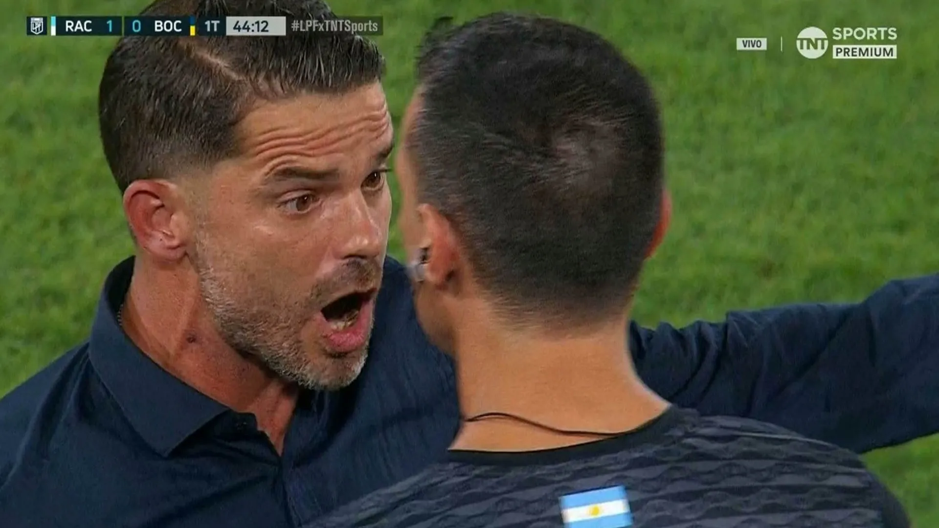 El enojo de Fernando Gago tras el gol de Racing