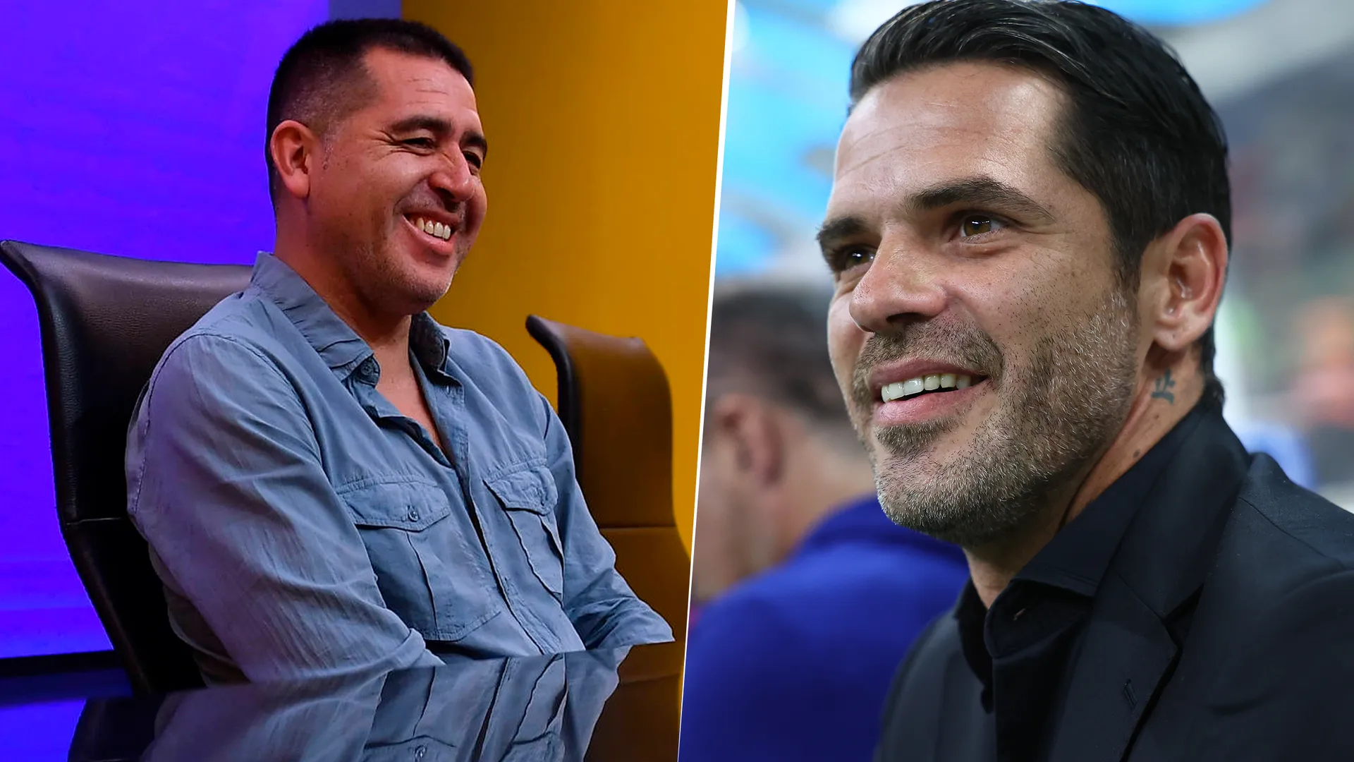 Fernando Gago y Juan Román Riquelme