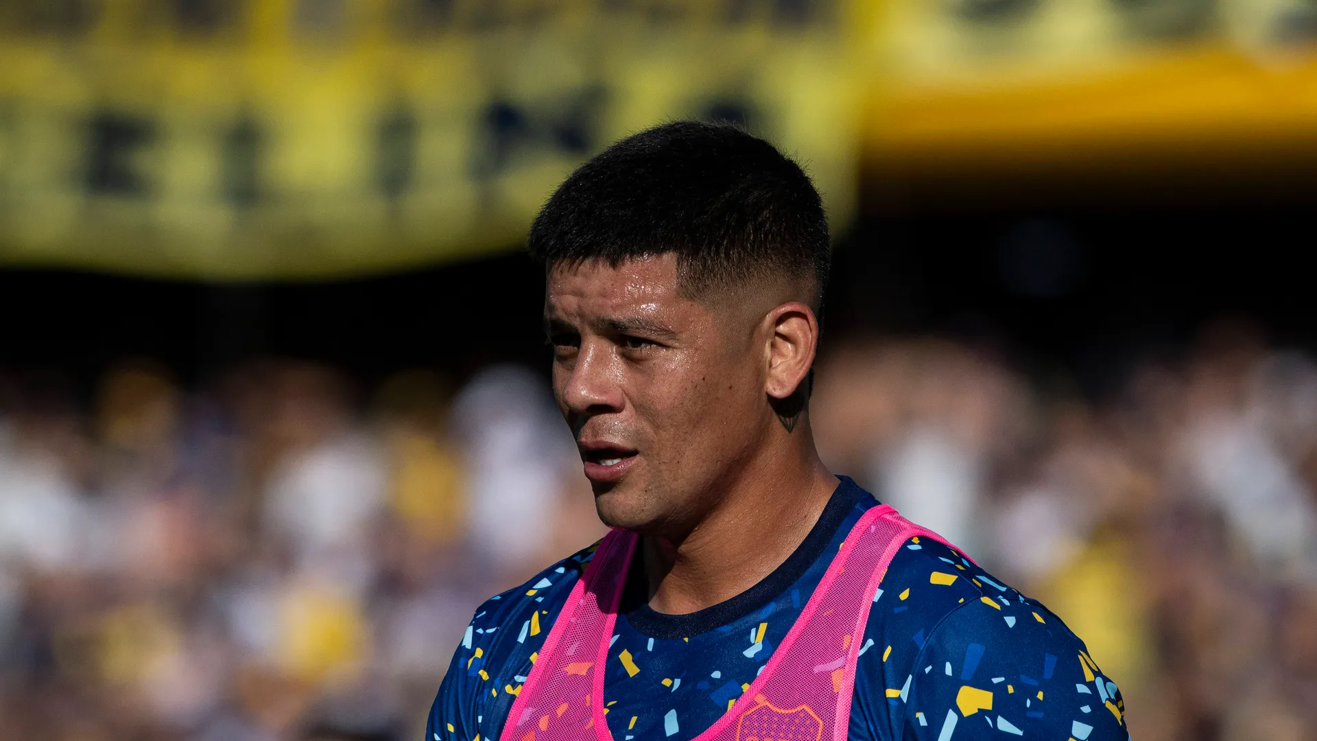 Marcos Rojo en la previa del Superclásico