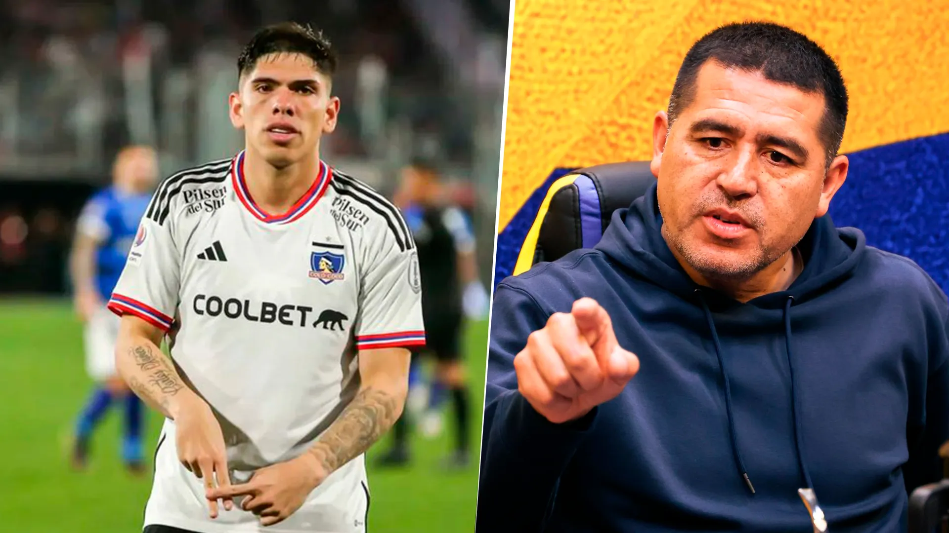 Carlos Palacios y Juan Román Riquelme