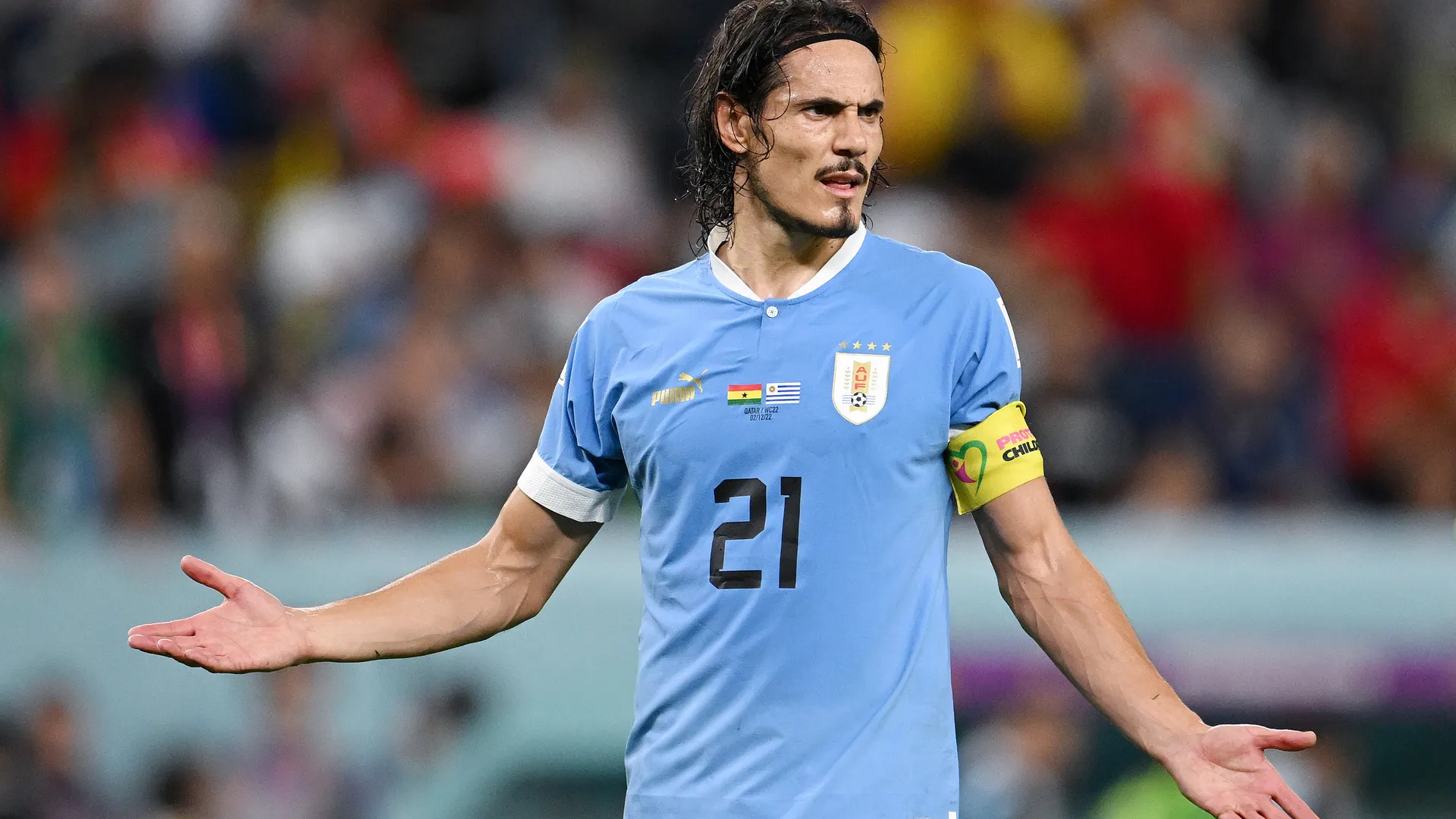 Edinson Cavani se retiró de la Selección de Uruguay