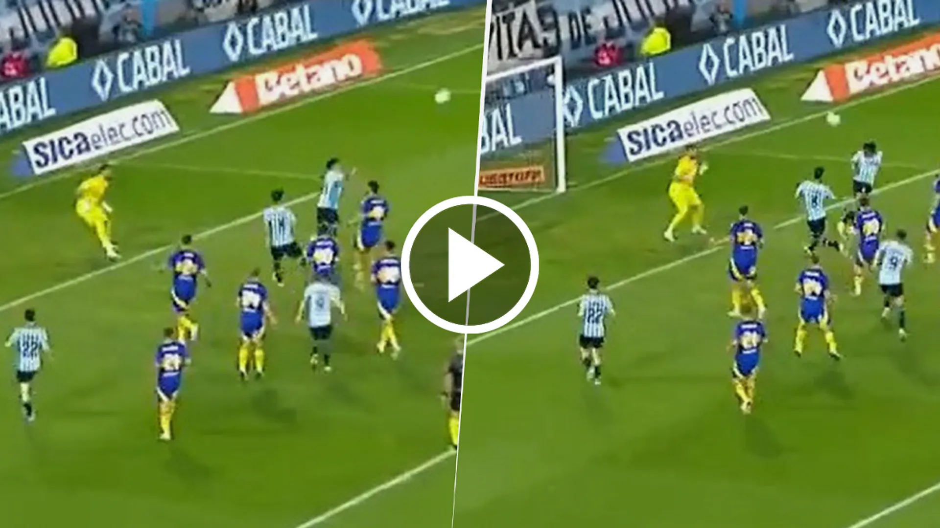 El gol de Racing contra Boca en el segundo tiempo