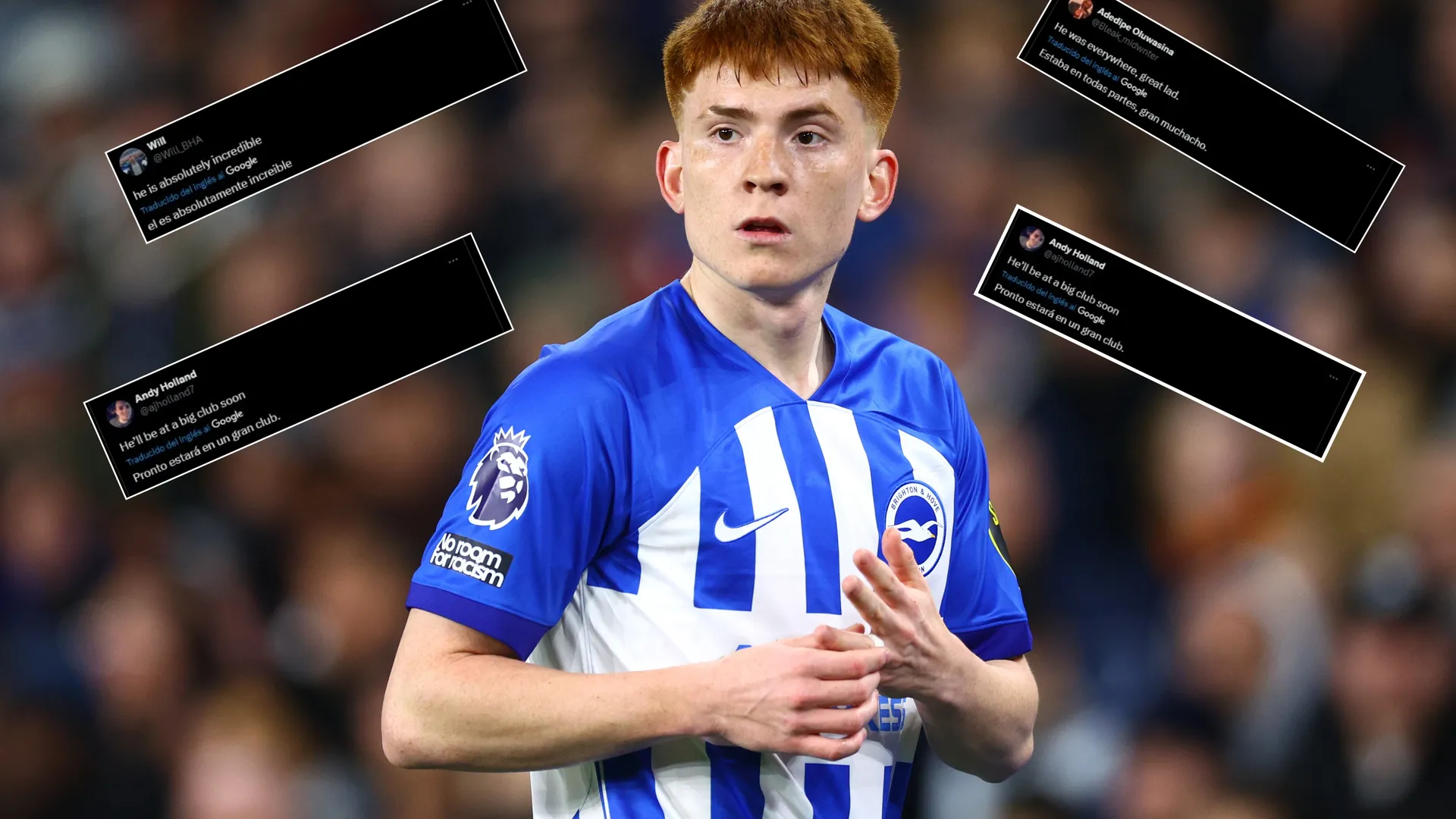 El elogio de los hinchas de Brighton para Barco tras su partido contra Chelsea