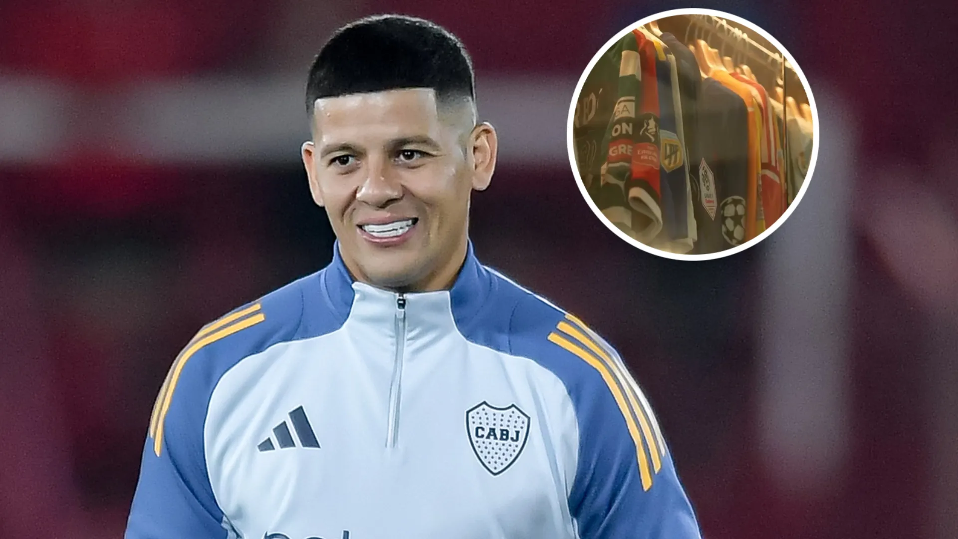 Marcos Rojo mostró su museo personal: por qué guarda una botella de champagne entre sus recuerdos