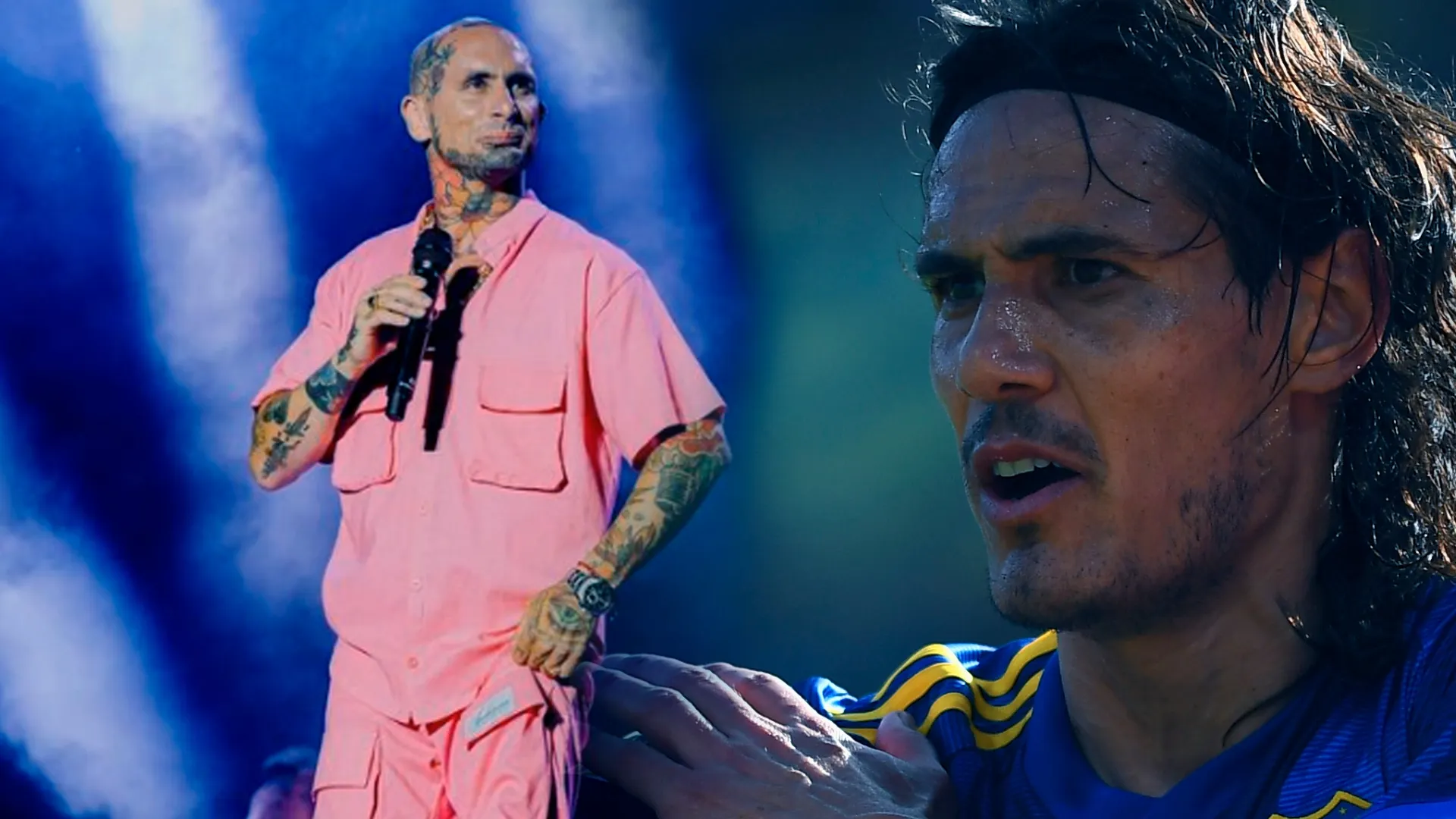 Inesperado: el mensaje del cantante de Ke Personajes a Edinson Cavani por su falta de gol