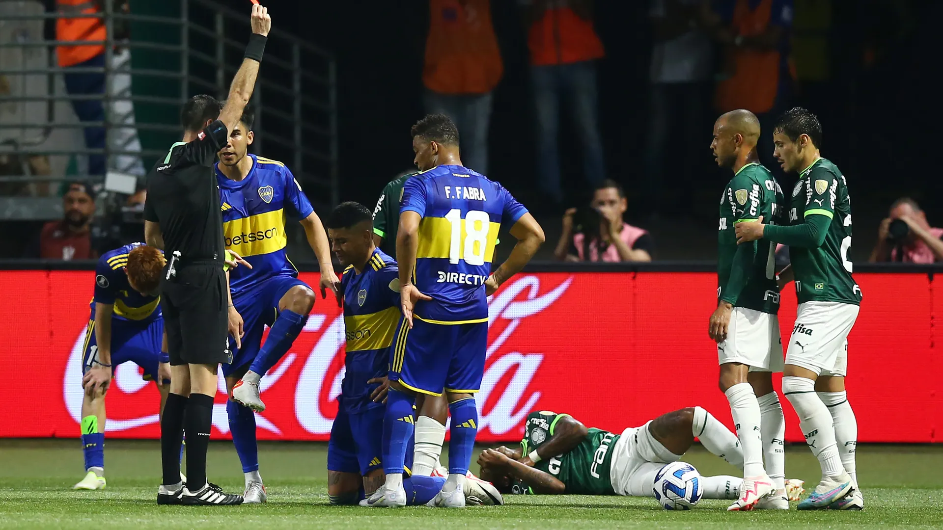 Expulsión de Marcos Rojo contra Palmeiras