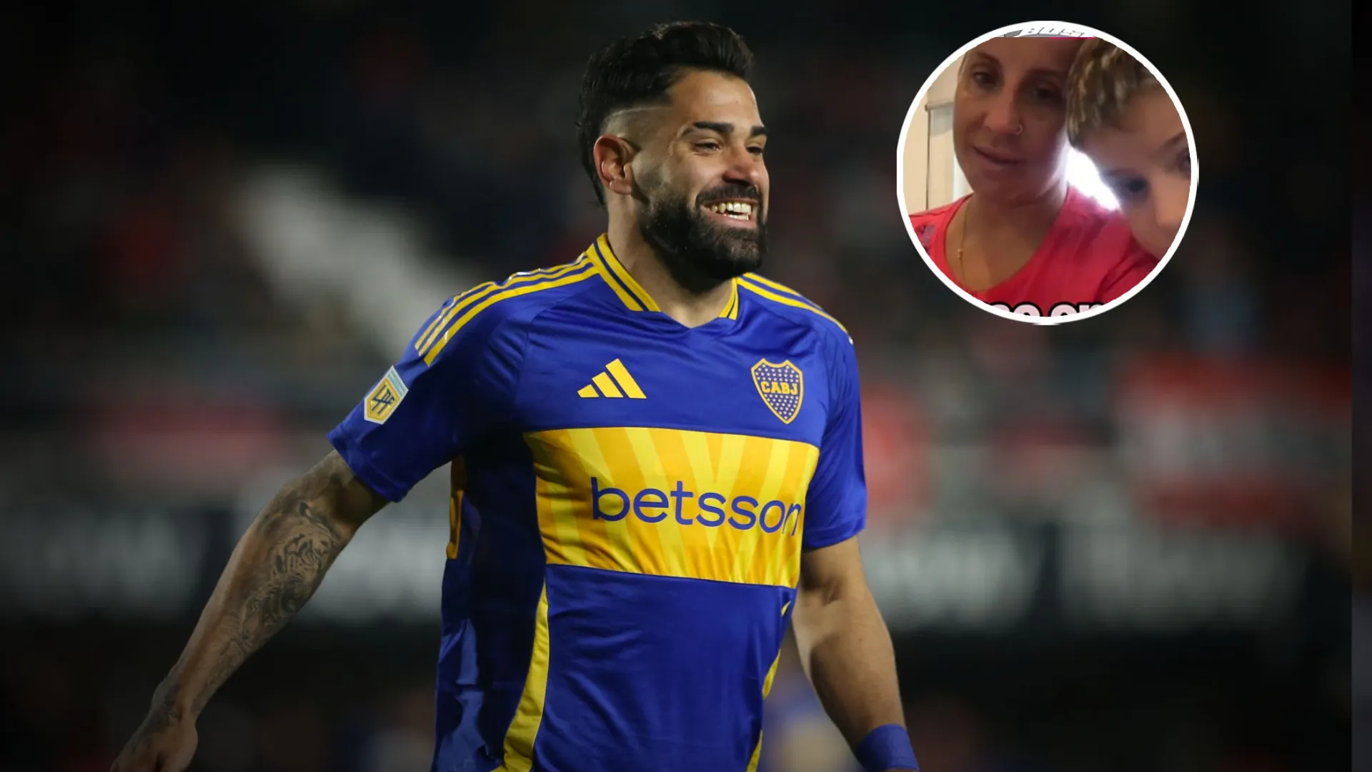 La sorpresa de Milton Giménez a un hincha de Boca en una transmisión en vivo de su hijo y la promesa de regalo de su esposa