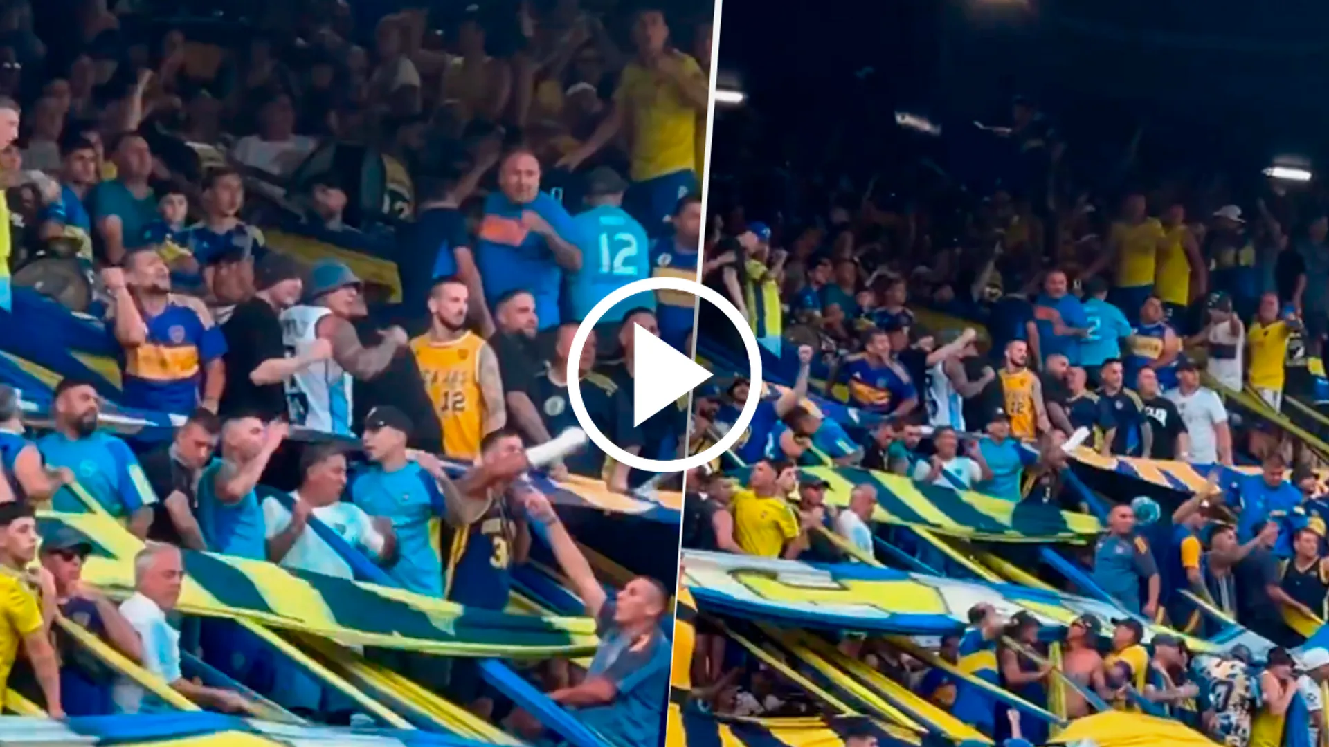 VIDEO | El Pipa Benedetto apareció en La Bombonera junto a La 12 para ver el partido de Boca