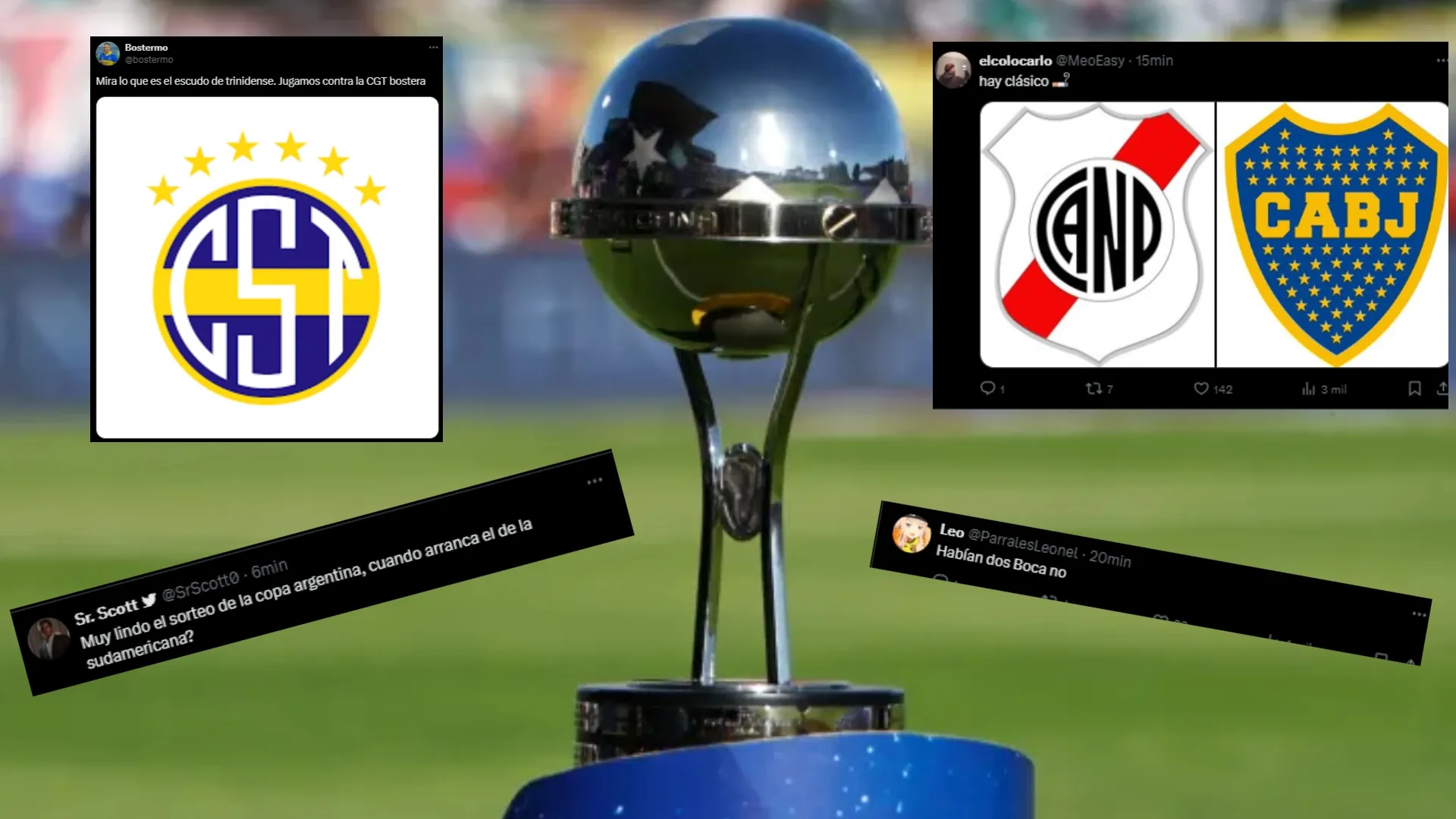 Los mejores memes y reacciones de los hinchas de Boca tras el sorteo de la Copa Sudamericana 2024