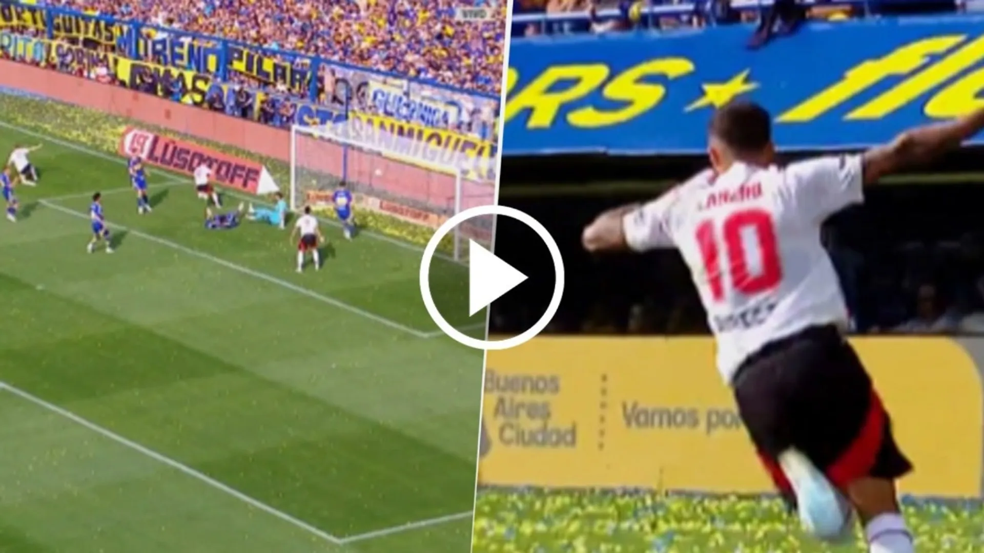 VIDEO | El gol de Manuel Lanzini para River ante Boca para abrir el Superclásico