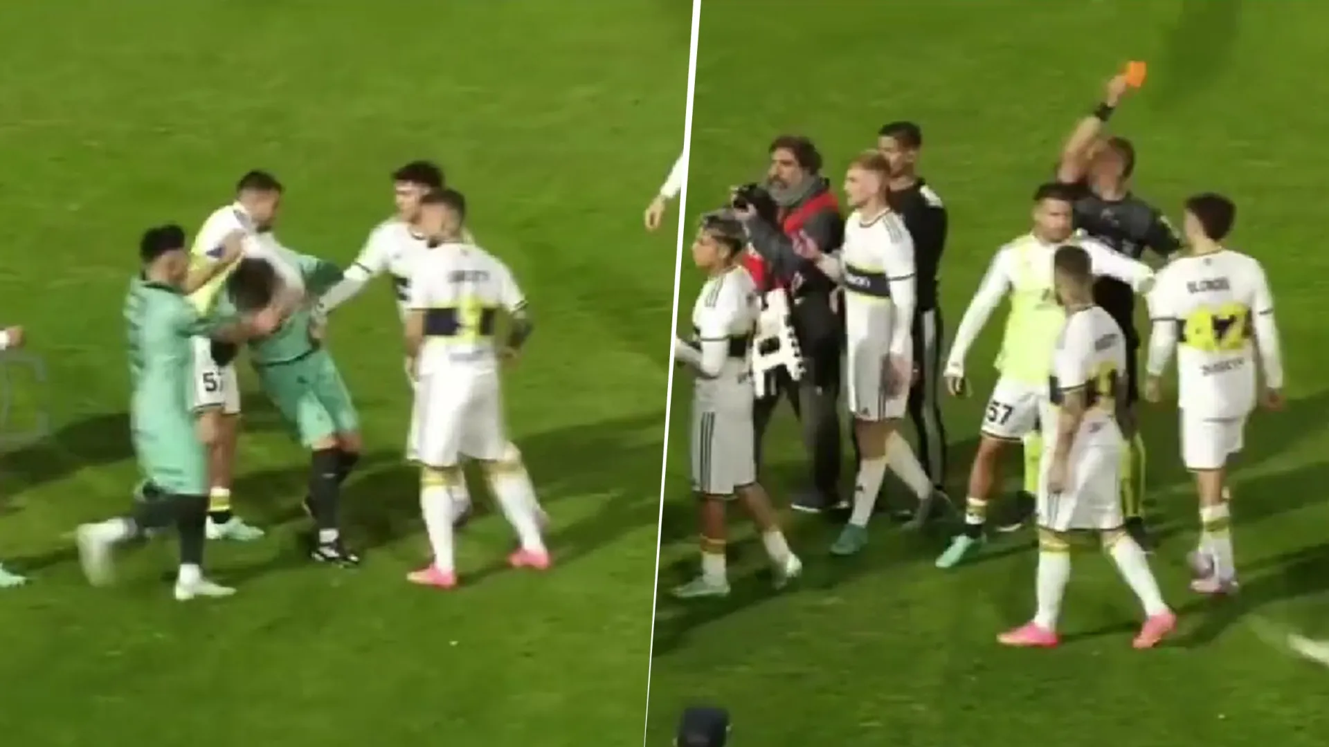 VIDEO | Nahuel Gallardo se burló y Benedetto le tiró un manotazo tras el Boca-Sarmiento