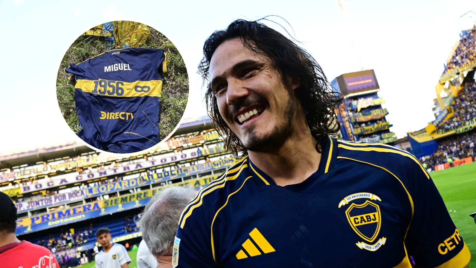Por iniciativa de Cavani, la invitación que Boca le hizo al uruguayo que encontró la camiseta de Russo