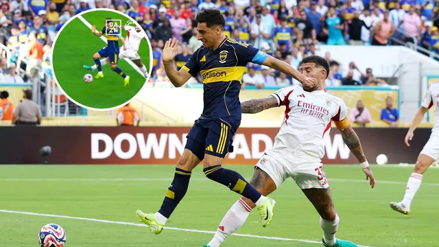 El nuevo video del primer gol de Boca que pone en duda a Merentiel como el autor del tanto