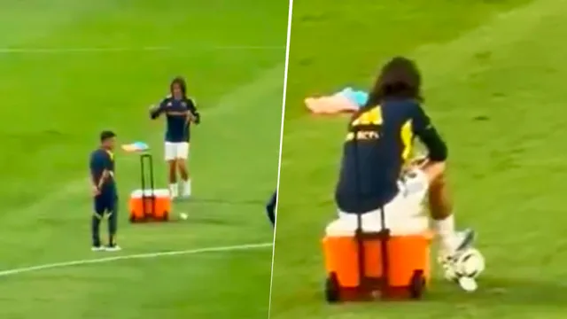 El video de Edinson Cavani en la entrada en calor que indignó a todos los hinchas de Boca: "Es una vergüenza"