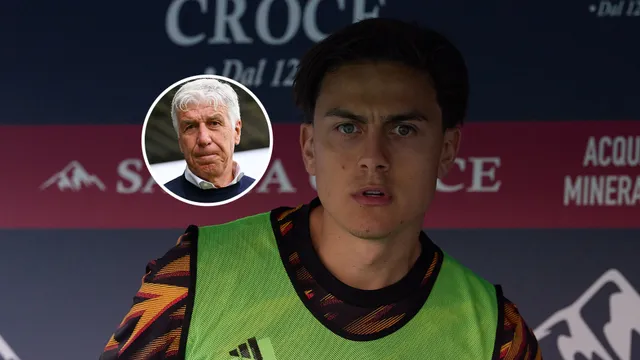 Gian Piero Gasperini, DT de Roma lo ve a Paulo Dybala "comprometido" y confunde a Boca