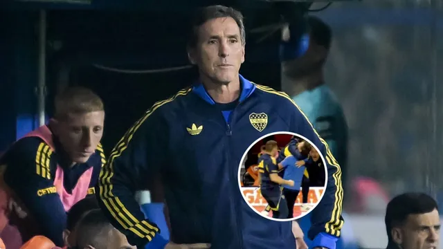 Los apasionados festejos de Claudio Úbeda durante el triunfo de Boca ante Instituto