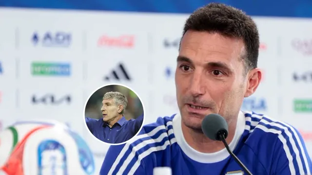 Scaloni se emocionó al ver a Martín Palermo en la conferencia: "Gracias por estar acá"