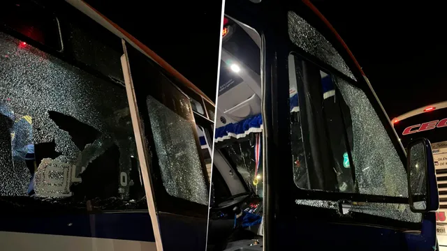 Feroz ataque a los hinchas de Boca en Chile: así quedaron los micros