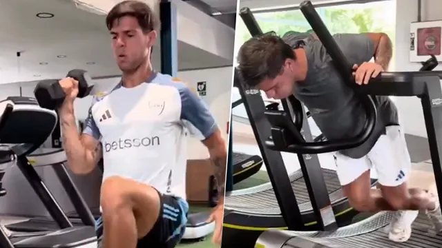 Quiere pelear el puesto: Marco Pellegrino se entrenó antes de volver a los entrenamientos Boca