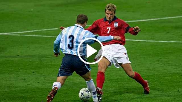 Joya de archivo: cuando Arruabarrena "atendió" a Beckham en un Argentina-Inglaterra