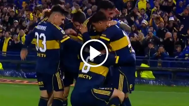 Otra vez de pelota parada: Rodrigo Battaglia puso el primero para Boca ante Central Córdoba