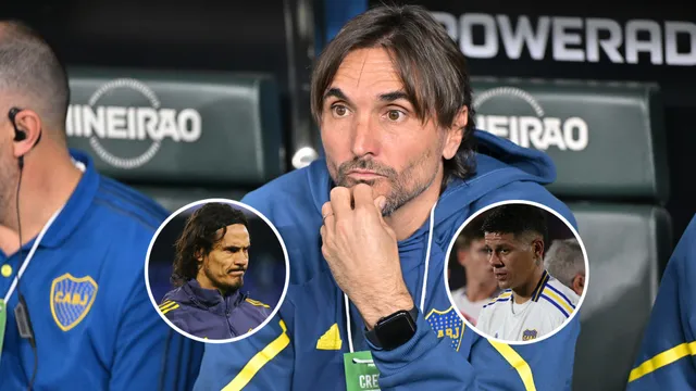 Diego Martínez reveló el cruce que tuvo con Cavani en una práctica: debió intervenir Marcos Rojo