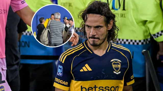 Cómo fue el encuentro entre Cavani y un grupo de hinchas de Boca a la salida de La Bombonera
